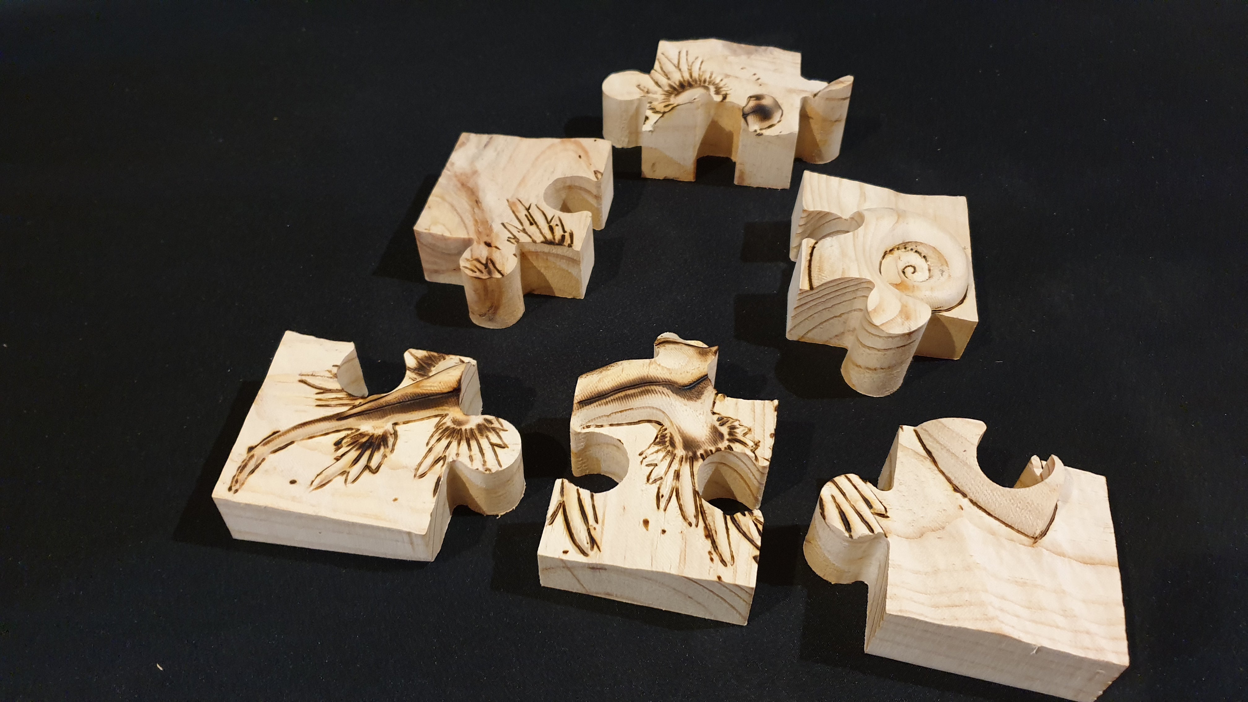 2D3D Puzzle 6 piece Blue sea dragon